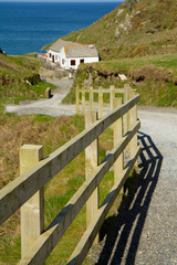 The path to Tintagel Castle in Cornwall