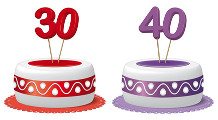 Torte trenta anni e quaranta anni