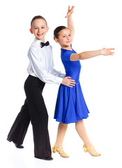 Young ballroom dancers