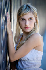 Fototapeta premium Portrait of a blonde girl.
