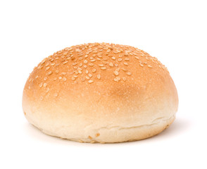 Round sandwich bun with sesame seeds