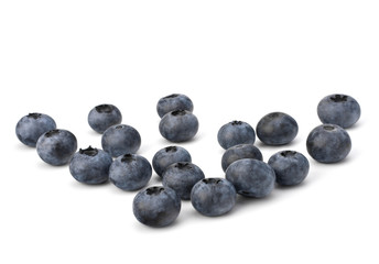 Bilberries or whortleberries cutout