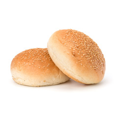 Round sandwich bun with sesame seeds