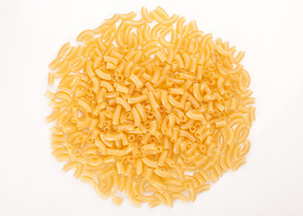 Pasta on white