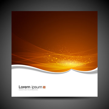 Banners modern wave design, orange background. vector