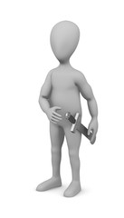 3d render of cartoon character with dagger