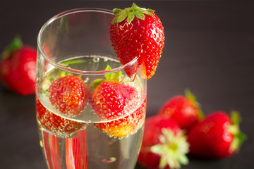 strawberry and champagne