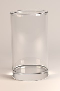 3d render of empty glass