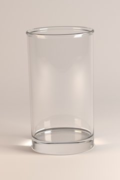 3d render of empty glass