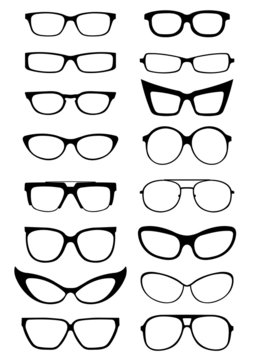 Glasses and Sunglasses silhouettes