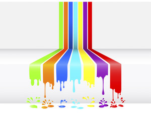 Paint dripping.