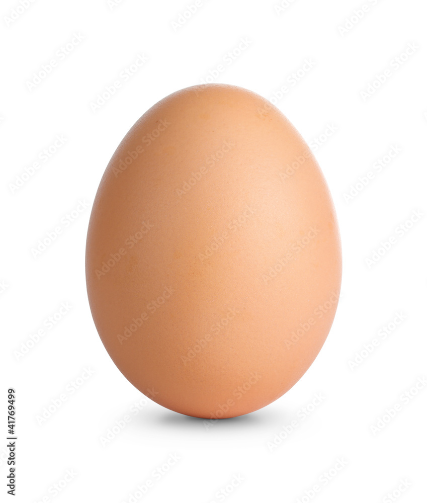Aufkleber close up of an egg isolated on white with clipping path