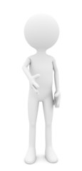 3d person stretches out his hand for a handshake