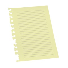 3d render of small paper for notes