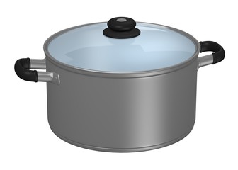 3d render of cooking pot