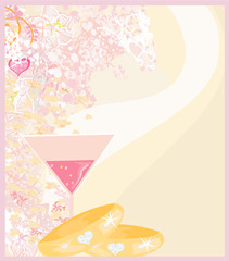 wedding Invitation card with rings