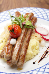 sausages and potatoes