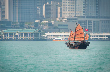 Junk boat in Hong kong