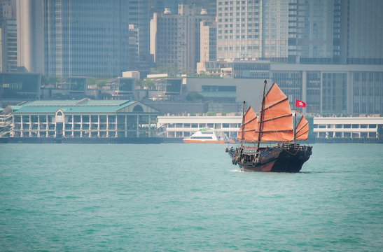 Junk Boat In Hong Kong