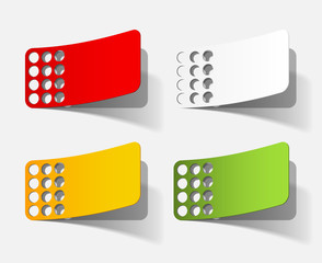 newsletter, realistic design elements