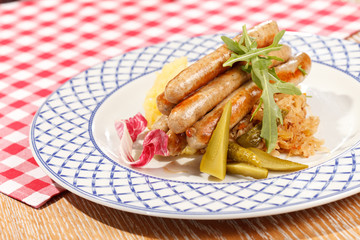sausages with cabbage