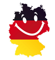 Deutschland Lächeln Freundlich Karte Gesicht mit QXP9 Datei