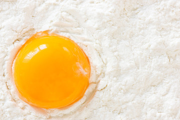 yolk in the  flour