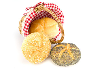Mohnbrötchen und Sesambrötchen