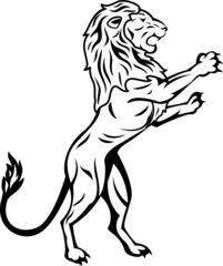 Naklejka premium Lion tattoo