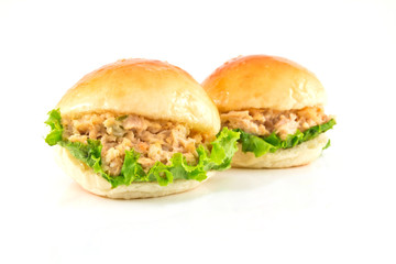 Two fresh burger with tuna