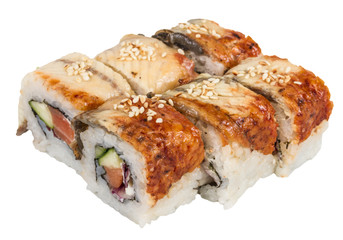 Japanese traditional Cuisine - Maki Roll with Cucumber , Cream C