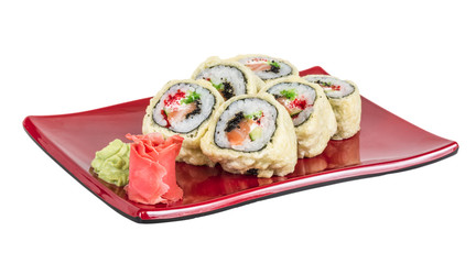 Japanese Cuisine -Tempura Maki Sushi (Deep Fried Roll made of sa
