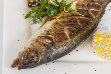 Sea-bass with vegetables