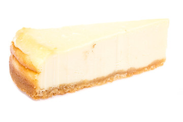 Cheesecake isolated on white background