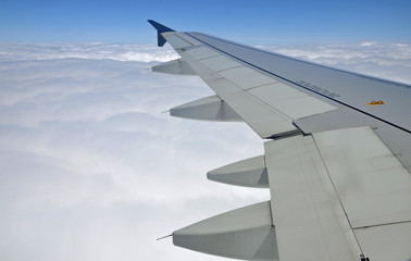 Blick aus einem Flugzeug