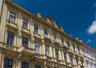 Fototapeta na wymiar typical buildings 19th-century in Buda Castle district of Budape