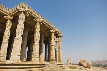 Obraz premium Temple in Hampi, Karnataka state, India