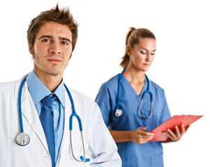 Fototapeta premium Medical workers