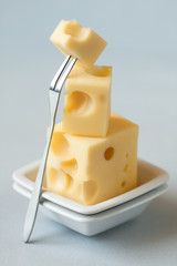 Stack of cheese,shallow focus