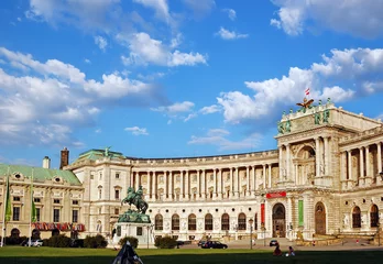 Poster Austrian National Library under picturesque cloudy sky © Cousin_Avi