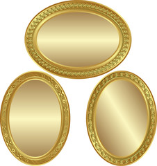 golden oval background