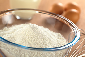 Preparing a dough for crepes or pancakes