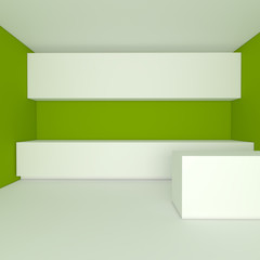 green kitchen room