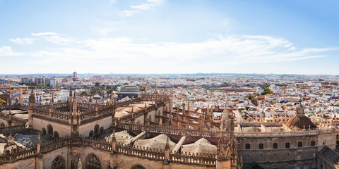 Fototapeta na wymiar View from the Cathedral of Seville. Spain.