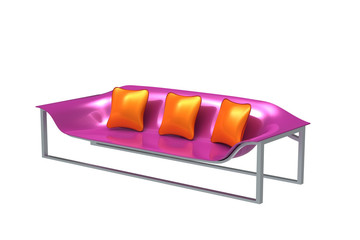 Fototapeta na wymiar Modern Pink Sofa