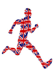 Runner jigsaw of  UK flag,vector file