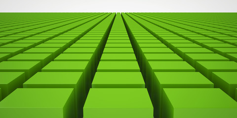 Naklejka premium Green Cubes