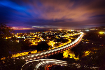 Ville de Saint-Paul de nuit - Ile de La Réunion