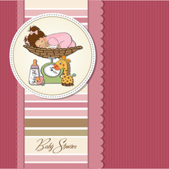 baby girl on on weighing scale