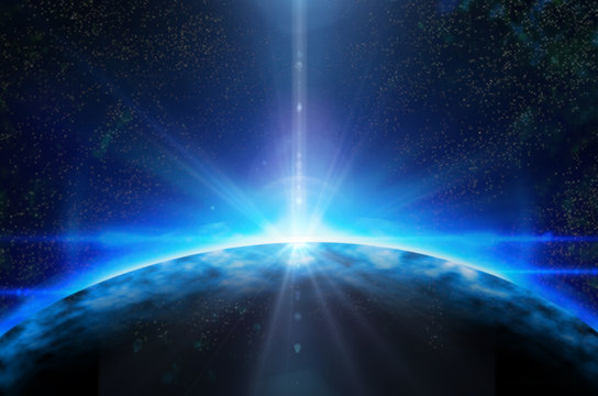 deep space planet background